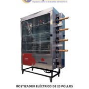 ROSTIZADOR ELÉCTRICO ROTATIVO PARA 20 POLLOS