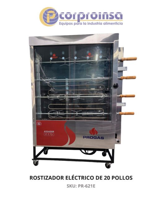 ROSTIZADOR ELÉCTRICO ROTATIVO PARA 20 POLLOS