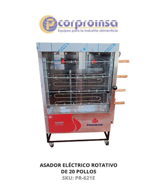 ASADOR ELÉCTRICO ROTATIVO PARA 20 POLLOS