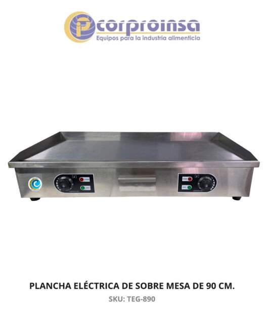 PLANCHA ELÉCTRICA DE SOBRE MESA DE 90 CM.