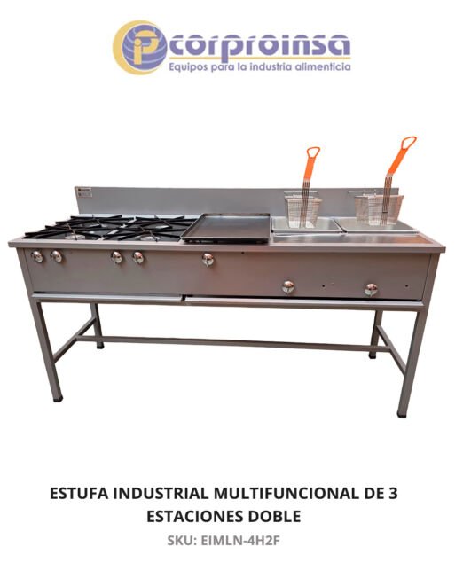 ESTUFA INDUSTRIAL MULTIFUNCIONAL DE TRES FUNCIONES DOBLE