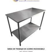 MESA DE TRABAJO DE 1 METRO DE ACERO INOXIDABLE