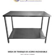 MESA DE TRABAJO DE 1 METRO DE ACERO INOXIDABLE