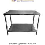 MESA DE TRABAJO DE 1 METRO DE ACERO INOXIDABLE