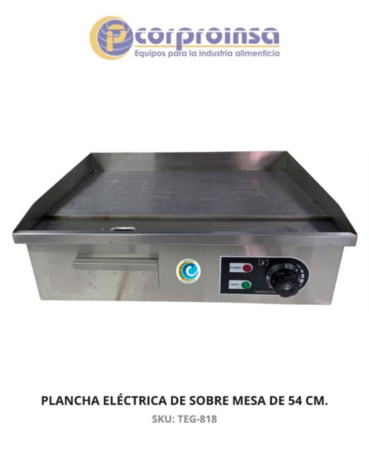 PLANCHA ELÉCTRICA DE SOBRE MESA DE 54 CM.
