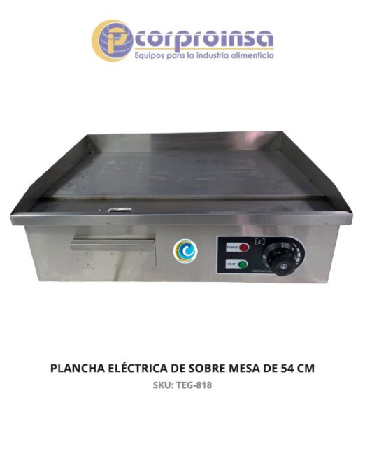 PLANCHA ELÉCTRICA DE SOBRE MESA DE 54 CM.