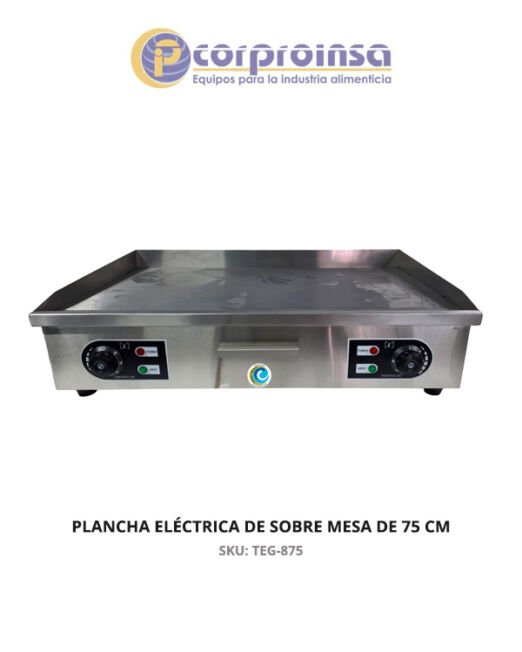 PLANCHA ELÉCTRICA DE SOBRE MESA DE 75 CM.