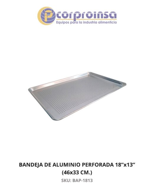 BANDEJAS PERFORADAS DE ALUMINIO 18X13