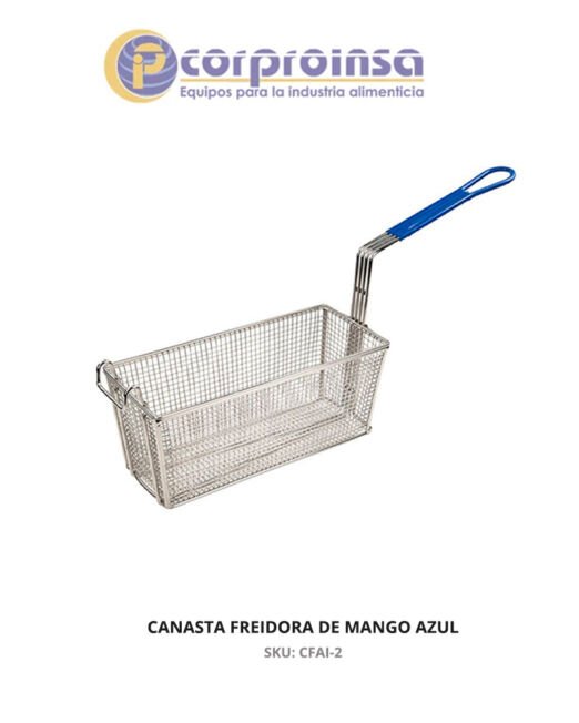 CANASTA FREIDORA DE MANGO AZUL
