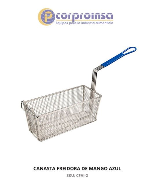 CANASTA FREIDORA DE MANGO AZUL