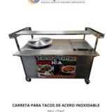 CARRETA PARA TACOS TODA DE ACERO INOXIDABLE