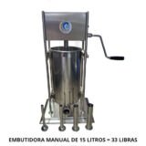 EMBUTIDORA MANUAL DE 15 LITROS = 33 LIBRAS