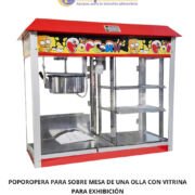 POPOROPERA PARA SOBRE MESA DE 1 OLLA CON VITRINA PARA EXHIBICIÓN