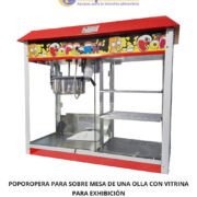POPOROPERA PARA SOBRE MESA DE 1 OLLA CON VITRINA PARA EXHIBICIÓN