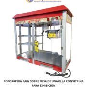 POPOROPERA PARA SOBRE MESA DE 1 OLLA CON VITRINA PARA EXHIBICIÓN